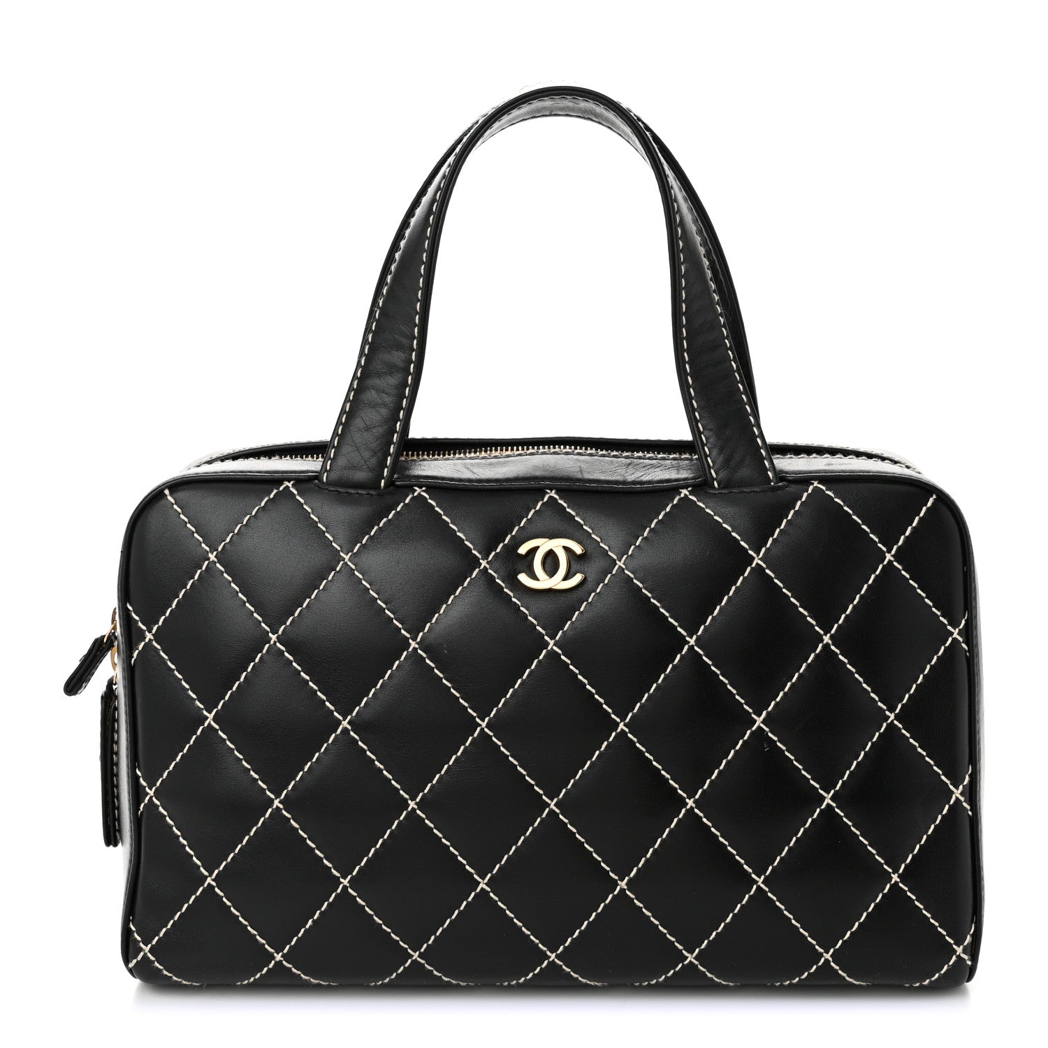 Chanel Calfskin Contrast Stitch Surpique Bowler Black 1 of 10