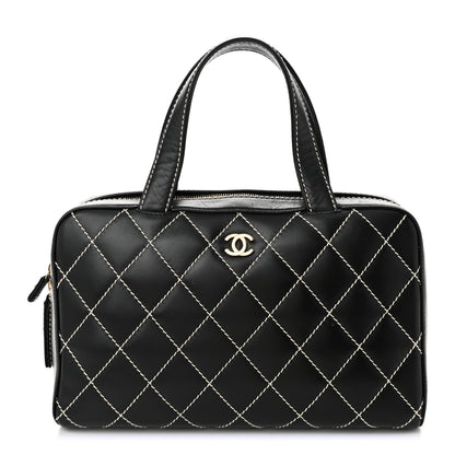 Chanel Calfskin Contrast Stitch Surpique Bowler Black 1 of 10