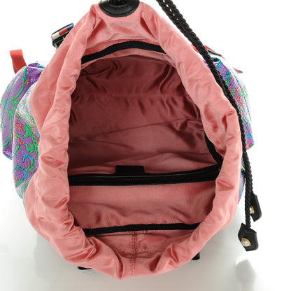 Gucci Brocade Web Small Double Buckle Backpack Multicolor 5 of 7