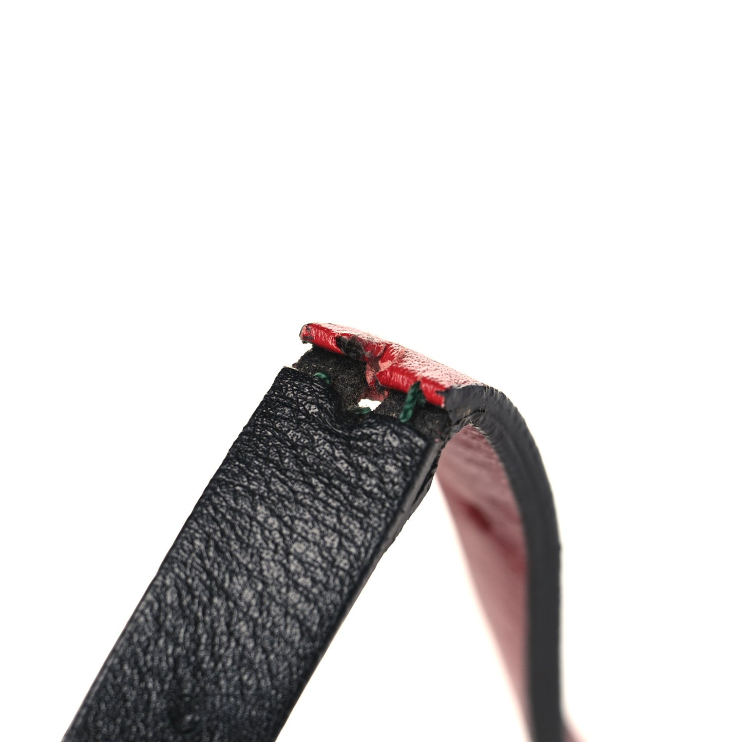Calfskin Mini Rivet Colorblock Shoulder Bag Black Red