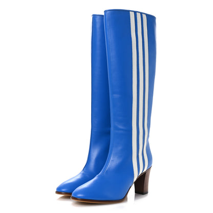 Gucci X ADIDAS Calfskin Elizabeth Knee Boots 39 Blue 4 of 10