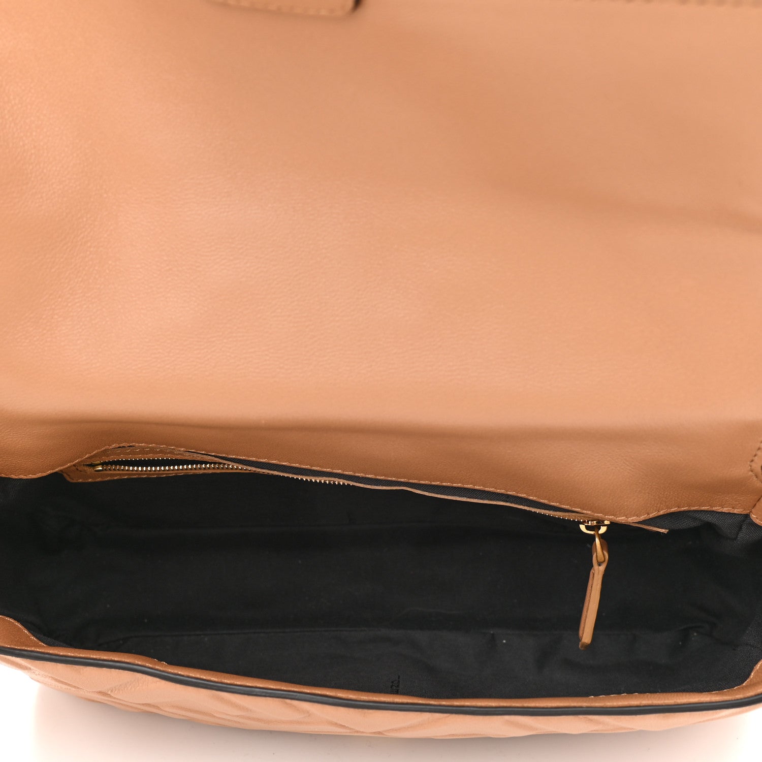 Fendi Nappa FF 1974 Embossed Baguette Miele Scuro 6 of 9