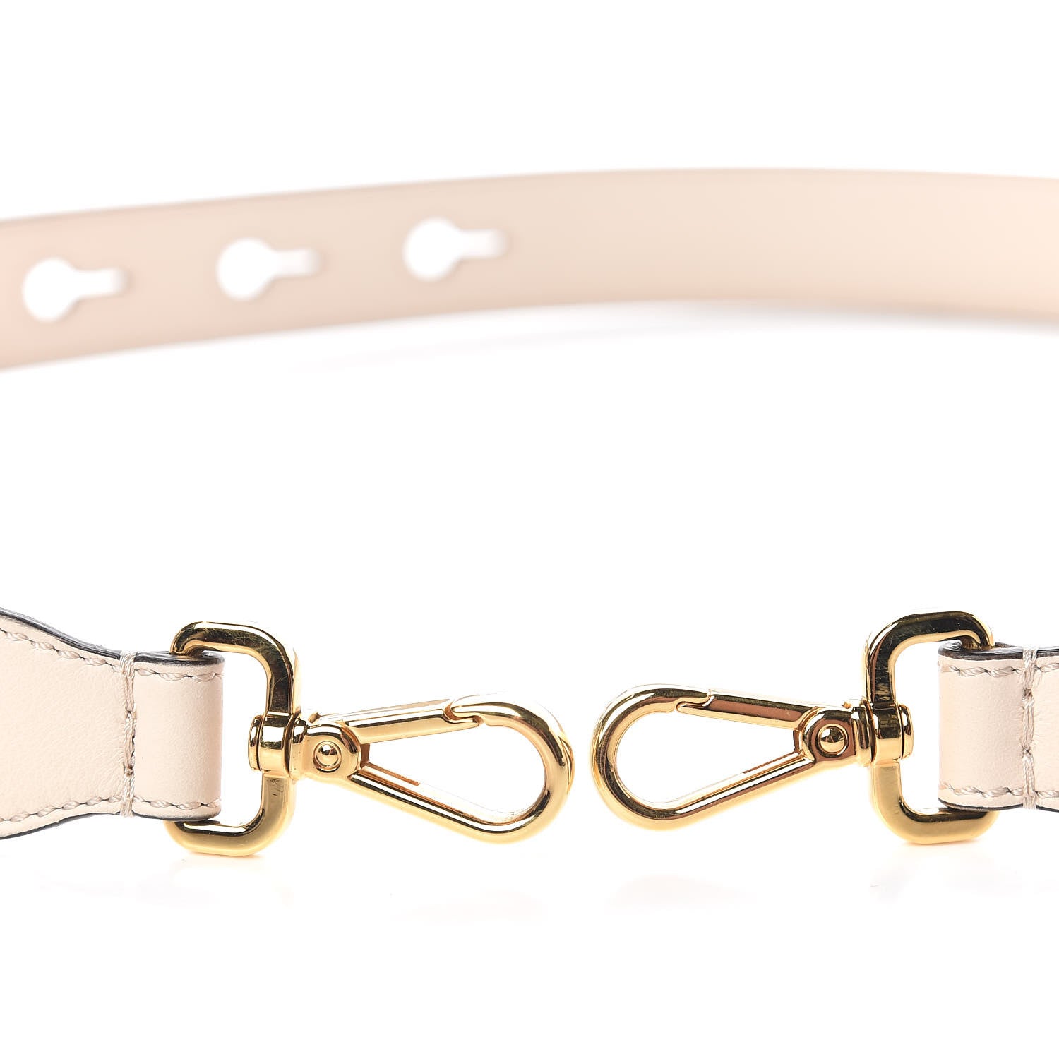 Fendi Calfskin Flat Studded Adjustable Strap You Camelia 3 of 4