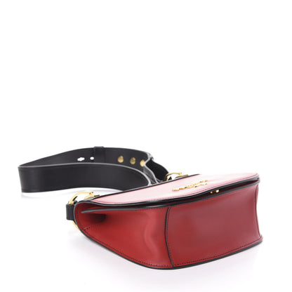 Prada City Calfskin Pionniere Saddle Bag Fuoco Black 4 of 9