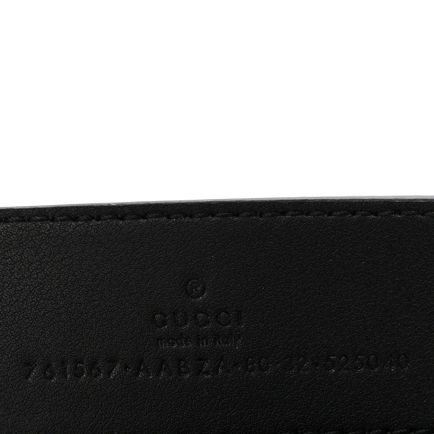 Piuma Calfskin Jumbo GG Embossed 35mm Belt 80 32 Black