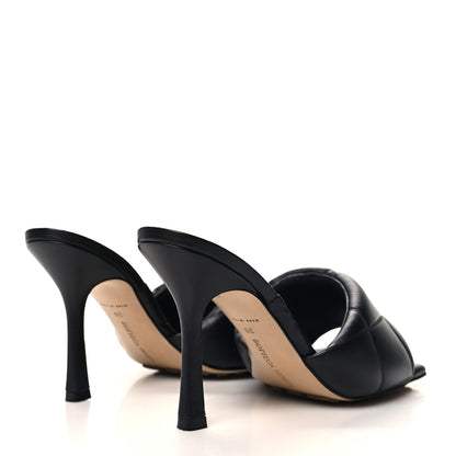 Bottega Veneta Nappa Quilted Rubber Lido Mule Sandals 39 Black 4 of 9