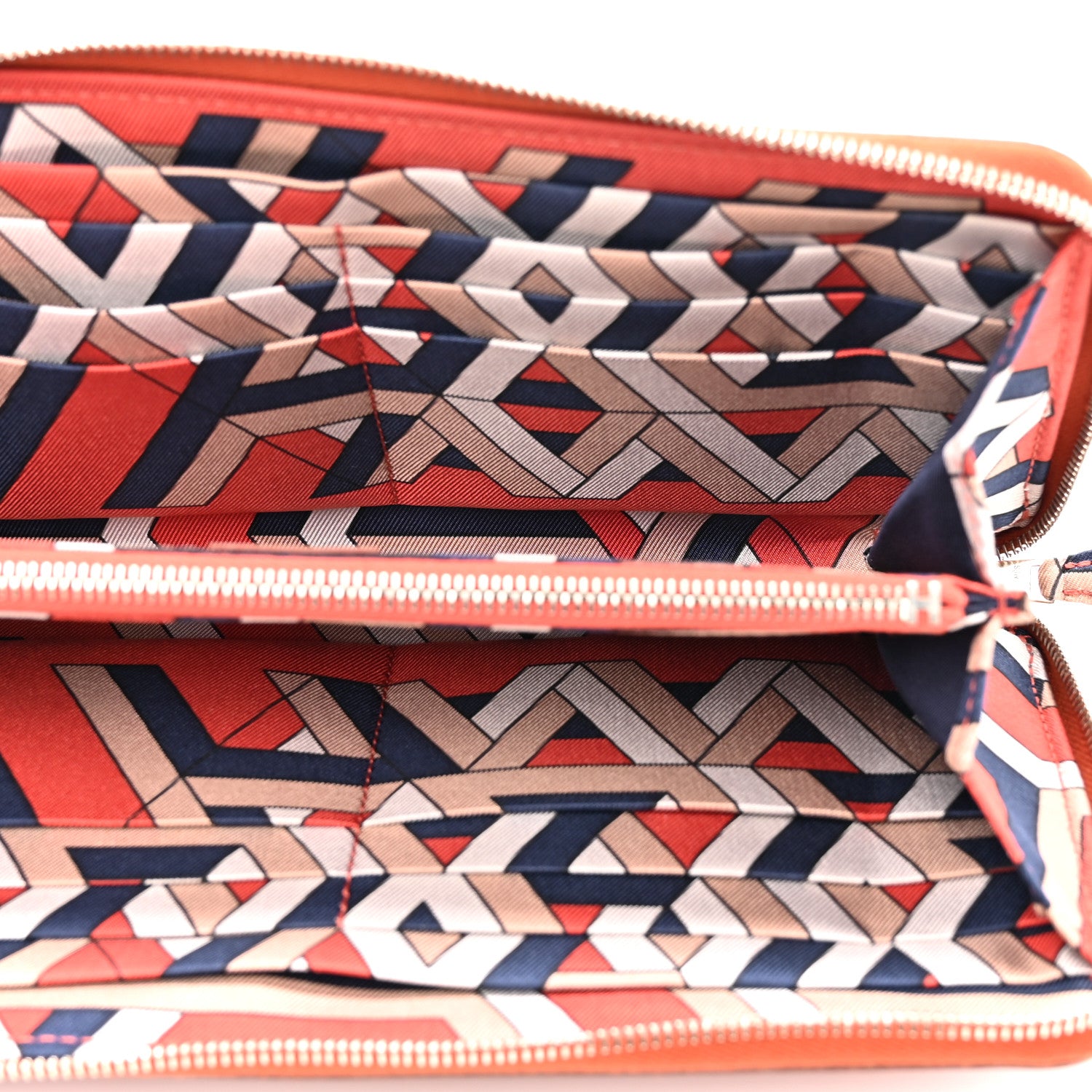 Hermes Epsom Silk'In Wallet Brique 5 of 8