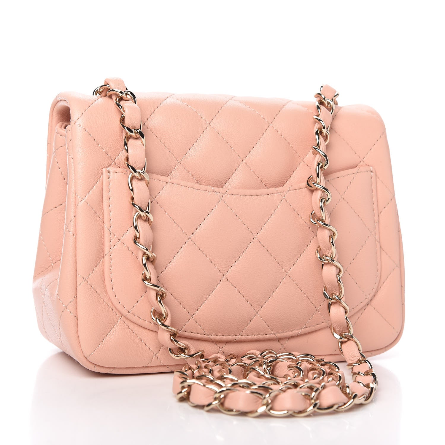 Chanel Lambskin Quilted Mini Square Flap Light Pink 3 of 11