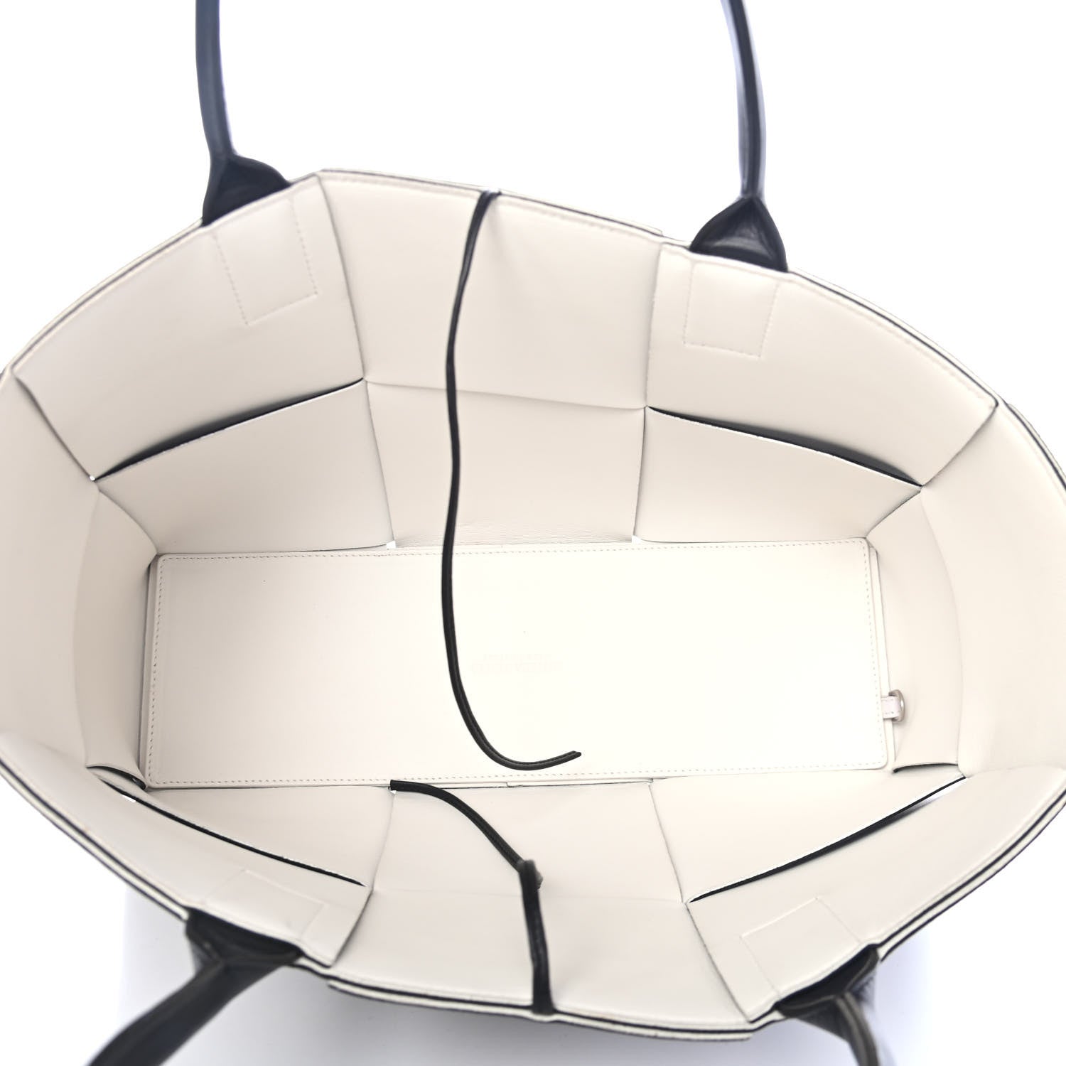 Bottega Veneta Nappa Maxi Intrecciato Arco Tote Black White 4 of 4