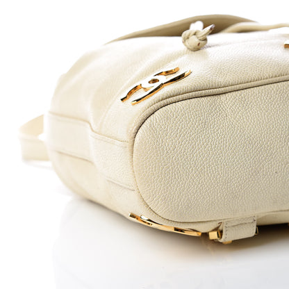 Chanel Caviar CC Backpack Off White 5 of 16