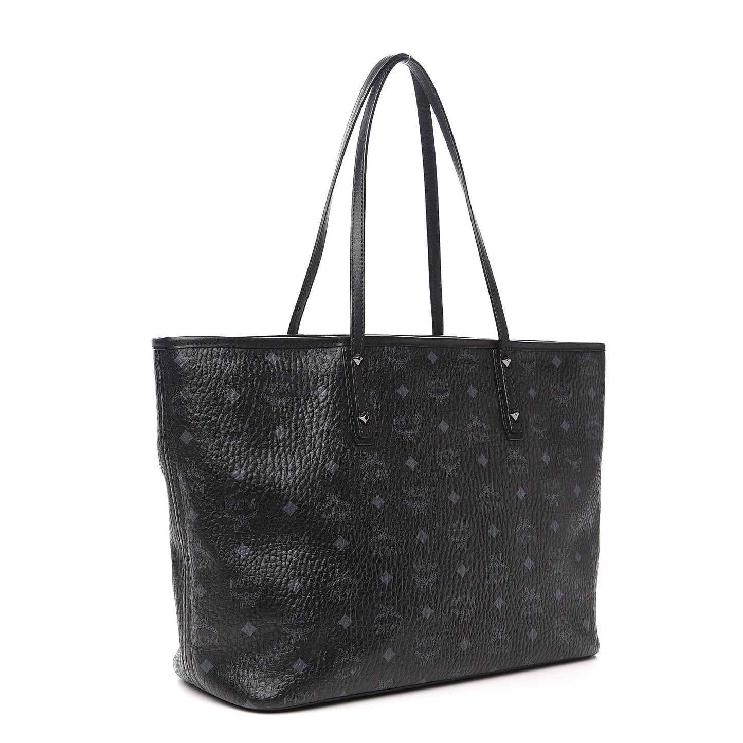 Visetos Medium Anya Zip Top Shopper Tote Black