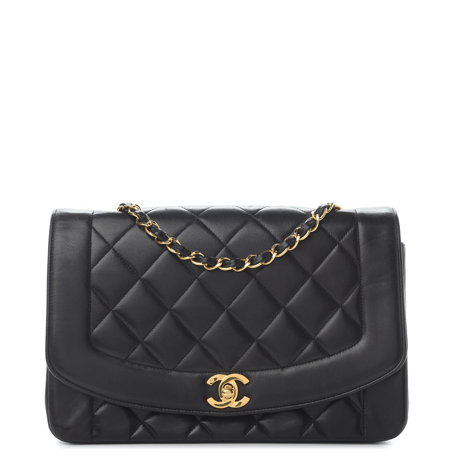 Chanel Lambskin Quilted Medium Single Flap Black 1 of 9