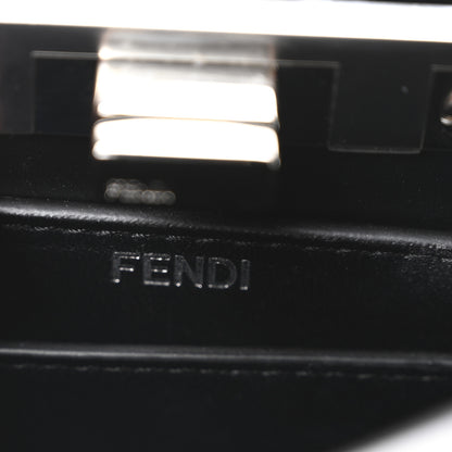 Fendi Crystal Shiny Nappa FF Petite Peekaboo I SEE U Satchel Black 6 of 9