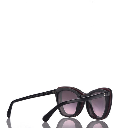 Chanel Clip On Sunglasses 5393 Black Burgundy 5 of 11
