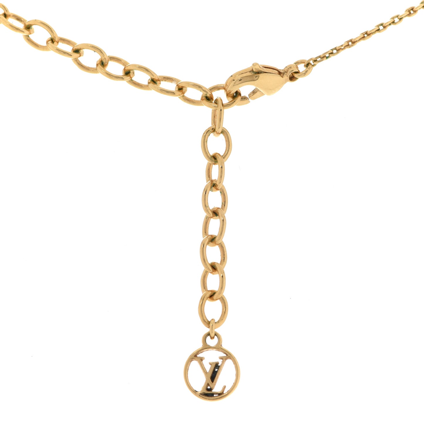Crystal Petite Louis Necklace Gold