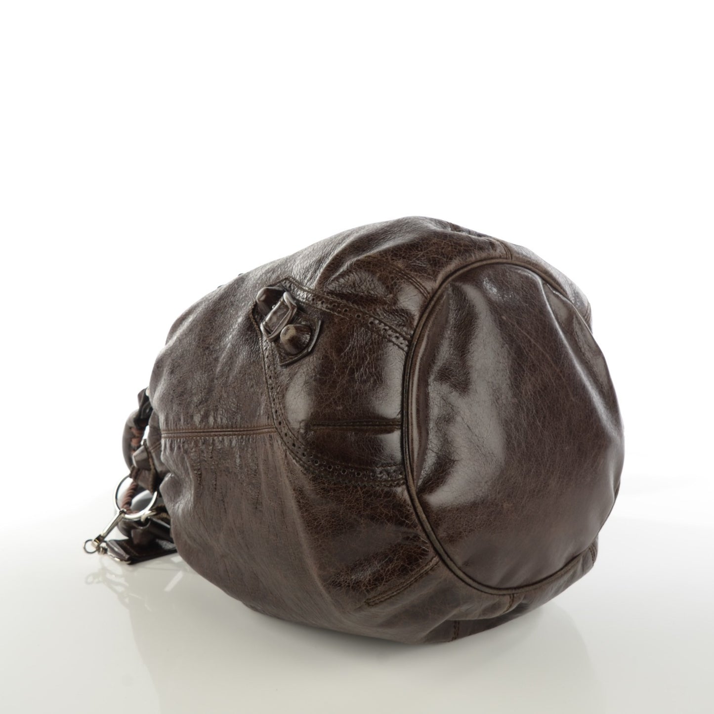 Agneau Giant Brogues Hardware Pompon Charbon