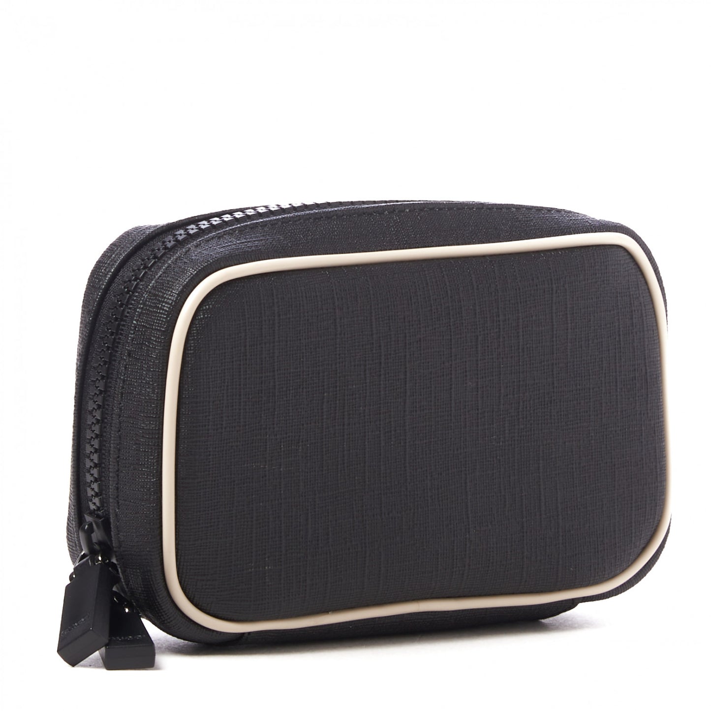 Coated Canvas Trademark Small Cosmetic Case Black
