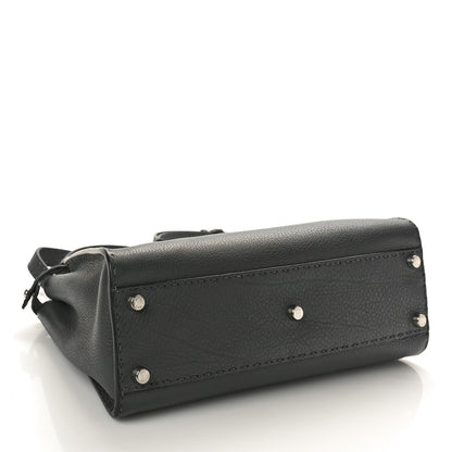 Fendi Cuoio Romano Selleria Bi-Color Medium Peekaboo Iconic Satchel Asfalto Latte 4 of 10