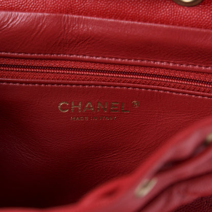 Chanel Caviar Quilted Filigree Backpack Red 7 of 9