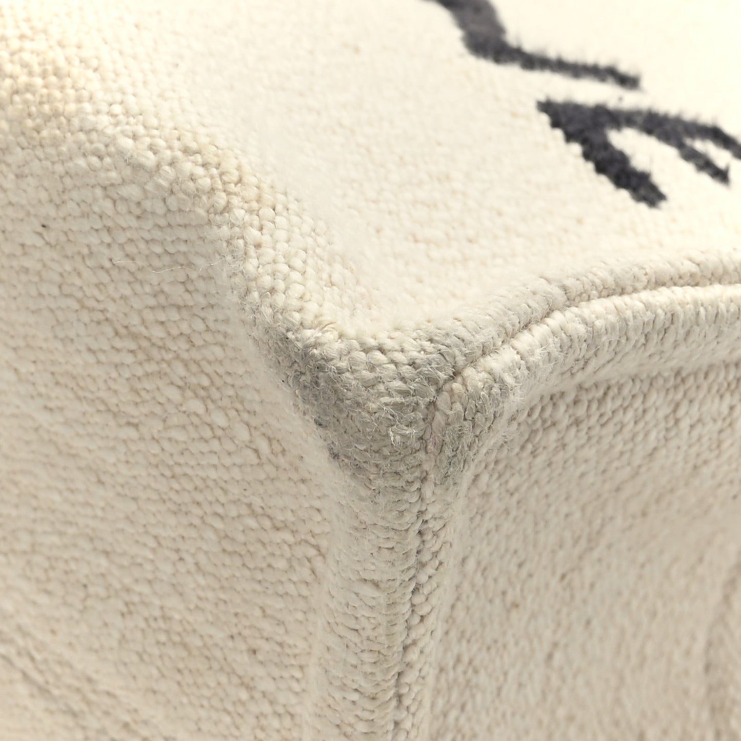 Canvas Small Cabas Thais Ecru Black