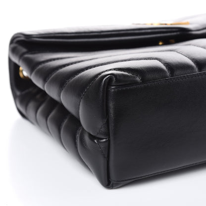 Saint Laurent Calfskin Y Quilted Monogram Small Loulou Chain Satchel Black 8 of 10