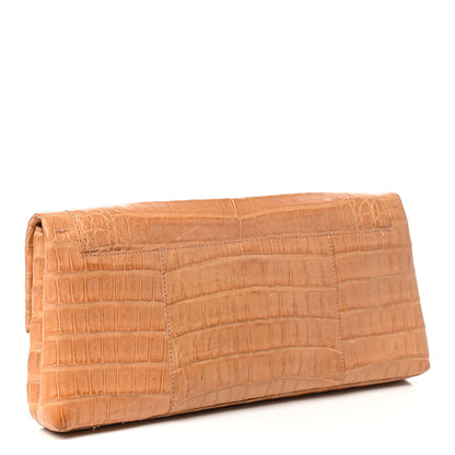 Nancy Gonzalez Crocodile Foldover Clutch Beige 3 of 11