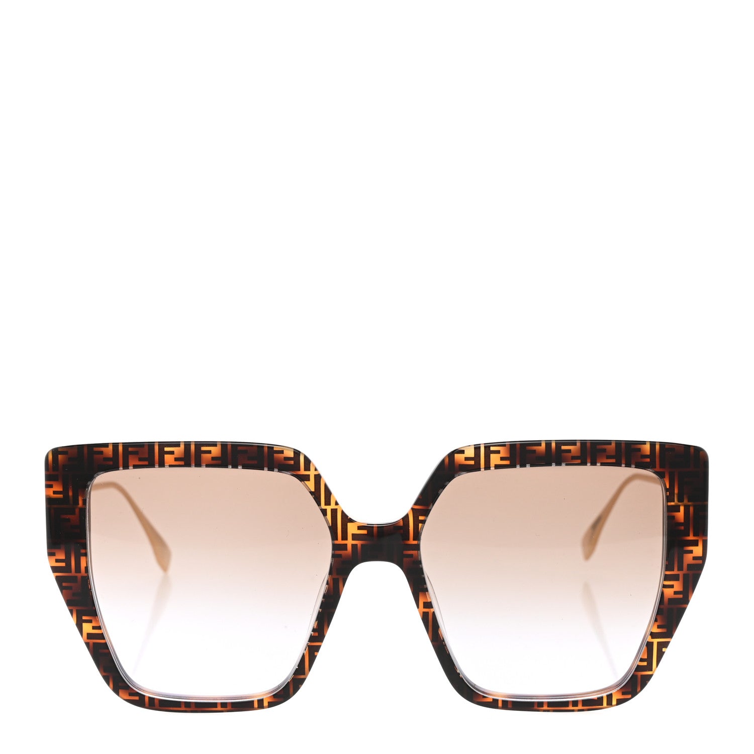 Fendi Acetate FF Butterfly Sunglasses FE40012U Havana 2 of 7
