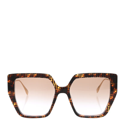 Fendi Acetate FF Butterfly Sunglasses FE40012U Havana 2 of 7