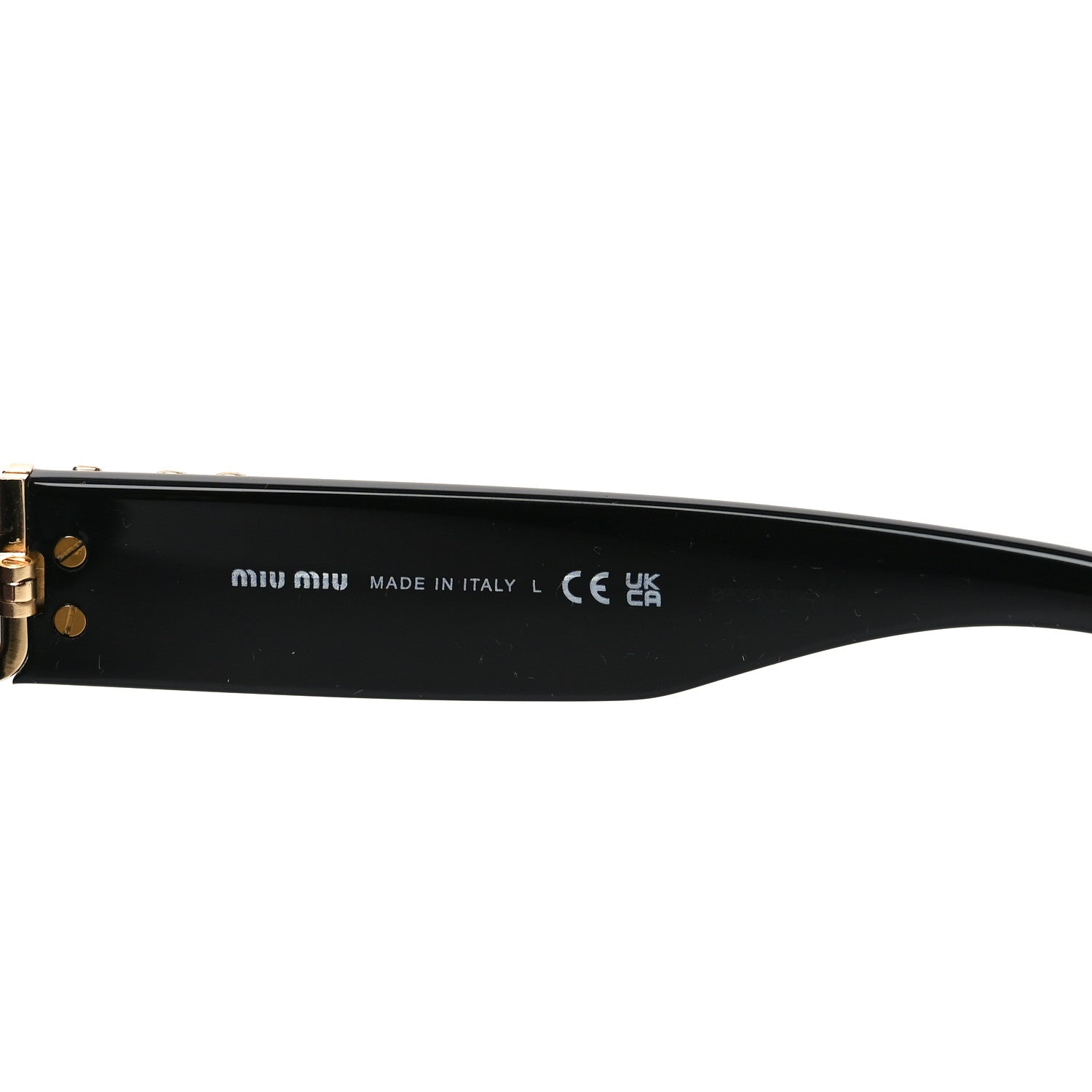 Miu Miu Acetate Rectangle Sunglasses SMU 10Y Black 5 of 7