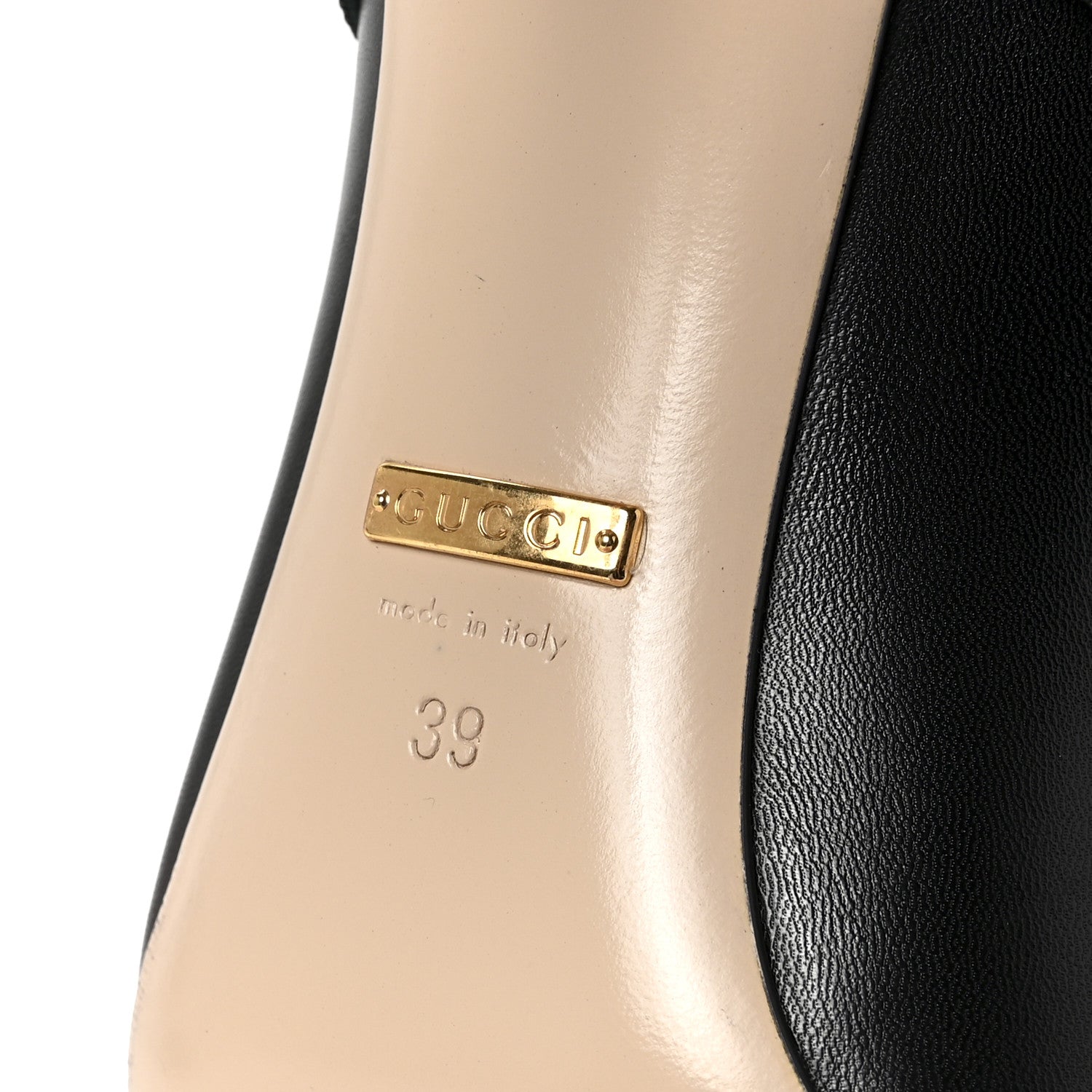 Gucci Malaga Kid Sylvie High Heel Pumps 39 Black 7 of 10