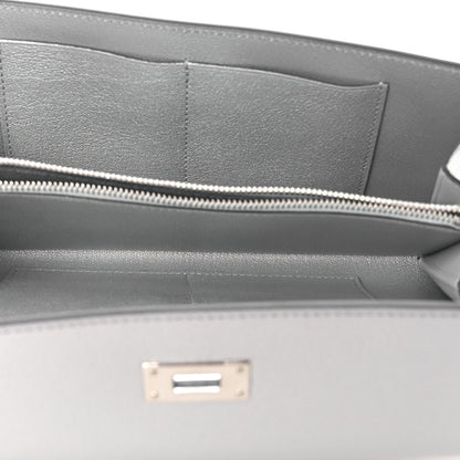 Hermes Metallic Chevre Chamkilight Kelly Wallet To Go Argent 5 of 12