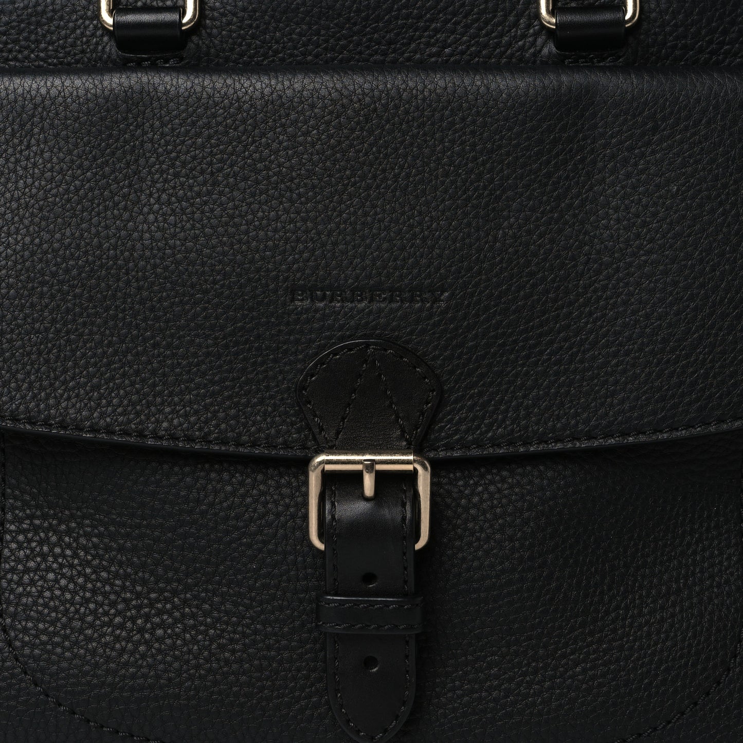 Canvas Mega Check Grained Calfskin Medium Harcourt Satchel Black
