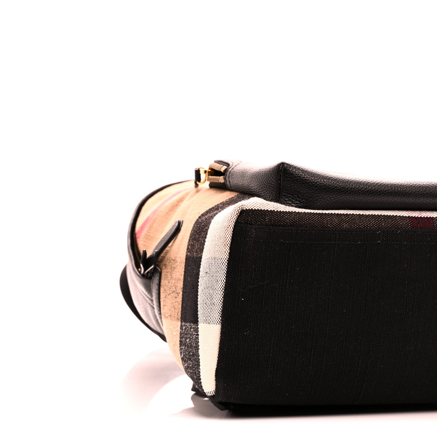 Burberry Mega Check Calfskin Abbeydale Simple Backpack Black Camel