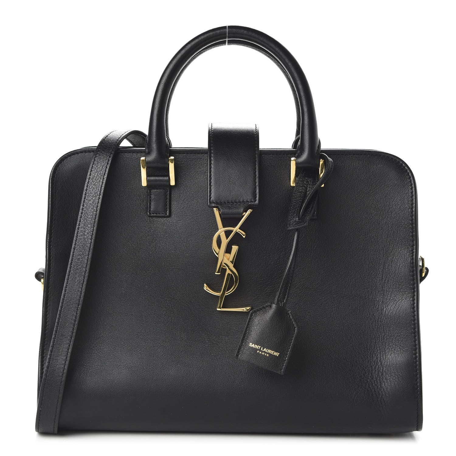 Saint Laurent Calfskin Monogram Baby Cabas Black 1 of 9