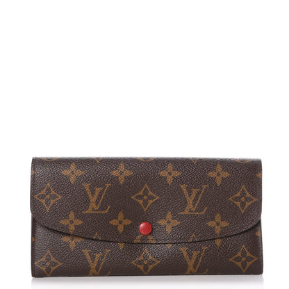 Louis Vuitton Monogram Emilie Wallet Red 1 of 10