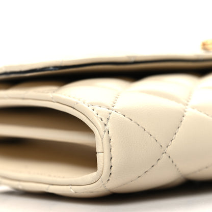 Versace Lambskin Quilted Medusa Wallet on Chain Crossbody Beige 9 of 9