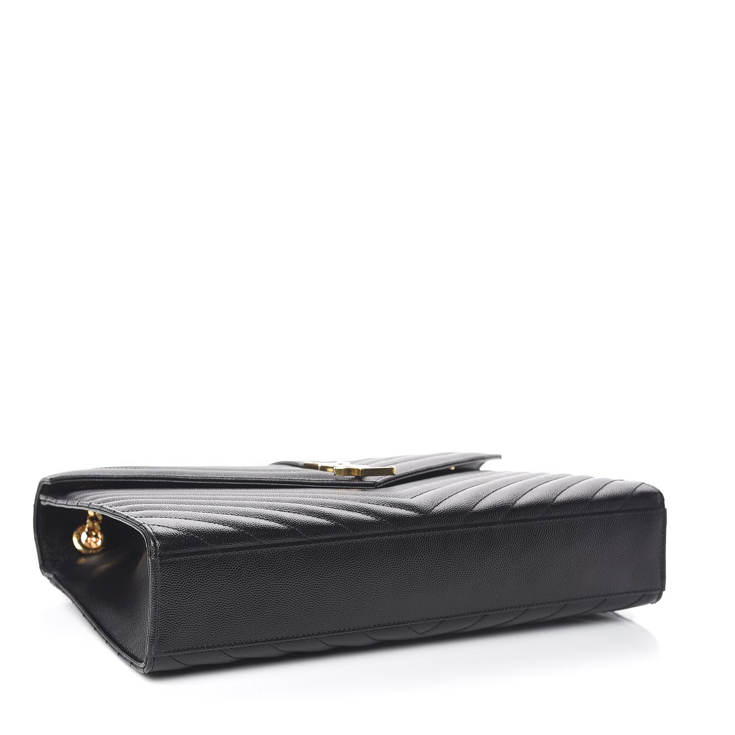 Grain De Poudre Matelasse Chevron Large Monogram Satchel Black