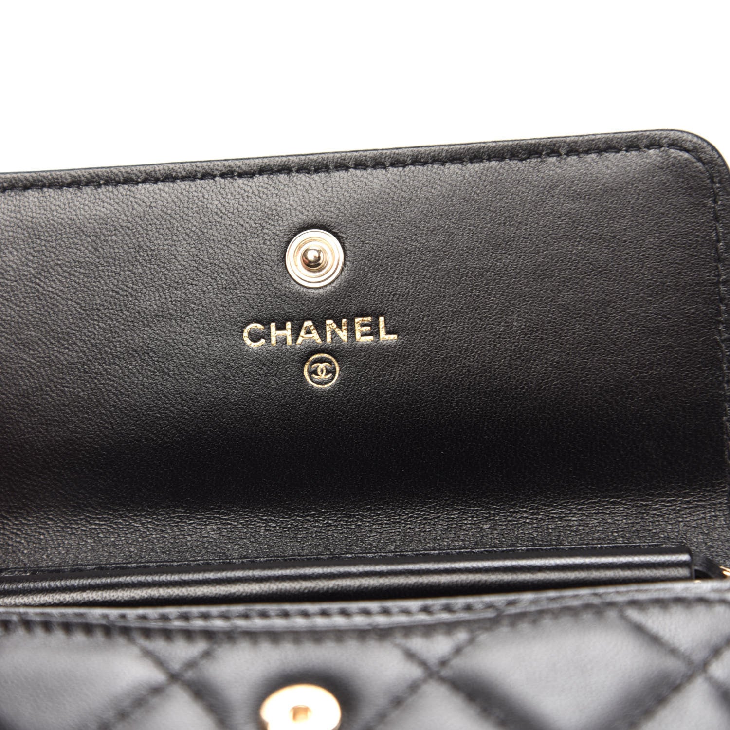 Chanel Lambskin Quilted My Chanel Lady Card Holder On Chain Black 6 of 11