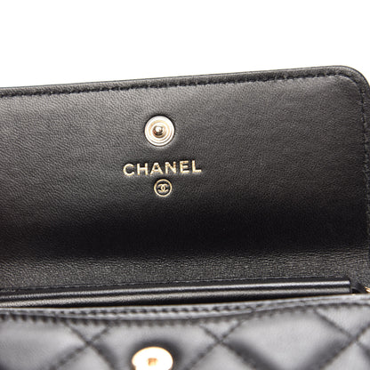 Chanel Lambskin Quilted My Chanel Lady Card Holder On Chain Black 6 of 11