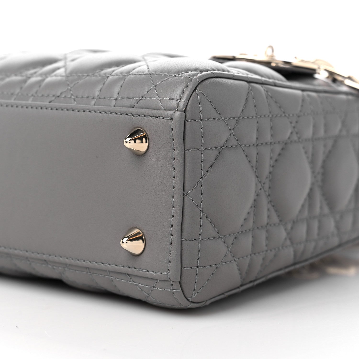 Christian Dior Lambskin Cannage Small My ABC Dior Lady Dior Grey 8 of 11