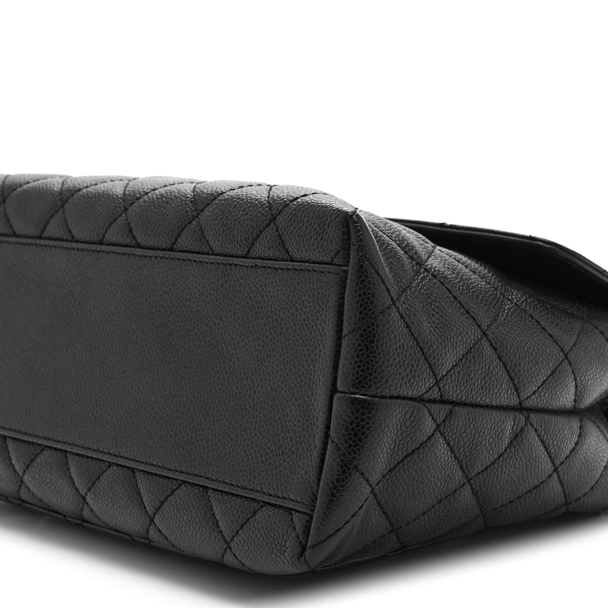 Chanel Caviar Quilted Jumbo Kelly Flap Black 10 of 10