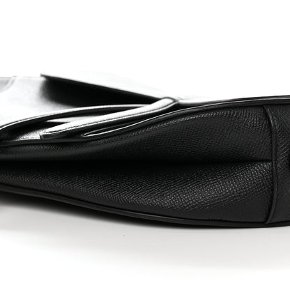 Christian Dior Grained Calfskin Saddle Bag Black 10 of 13