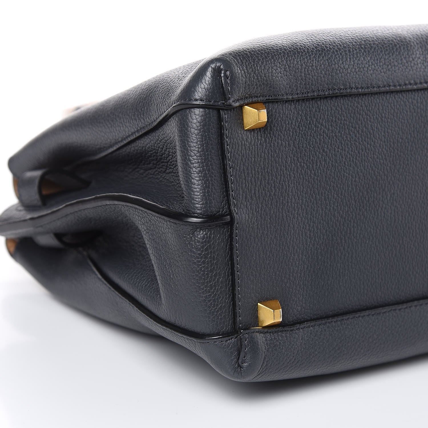 MCM Grained Calfskin Medium Milla Tote Phantom Grey 8 of 12
