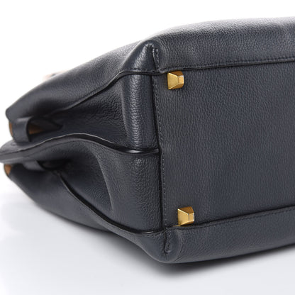MCM Grained Calfskin Medium Milla Tote Phantom Grey 8 of 12
