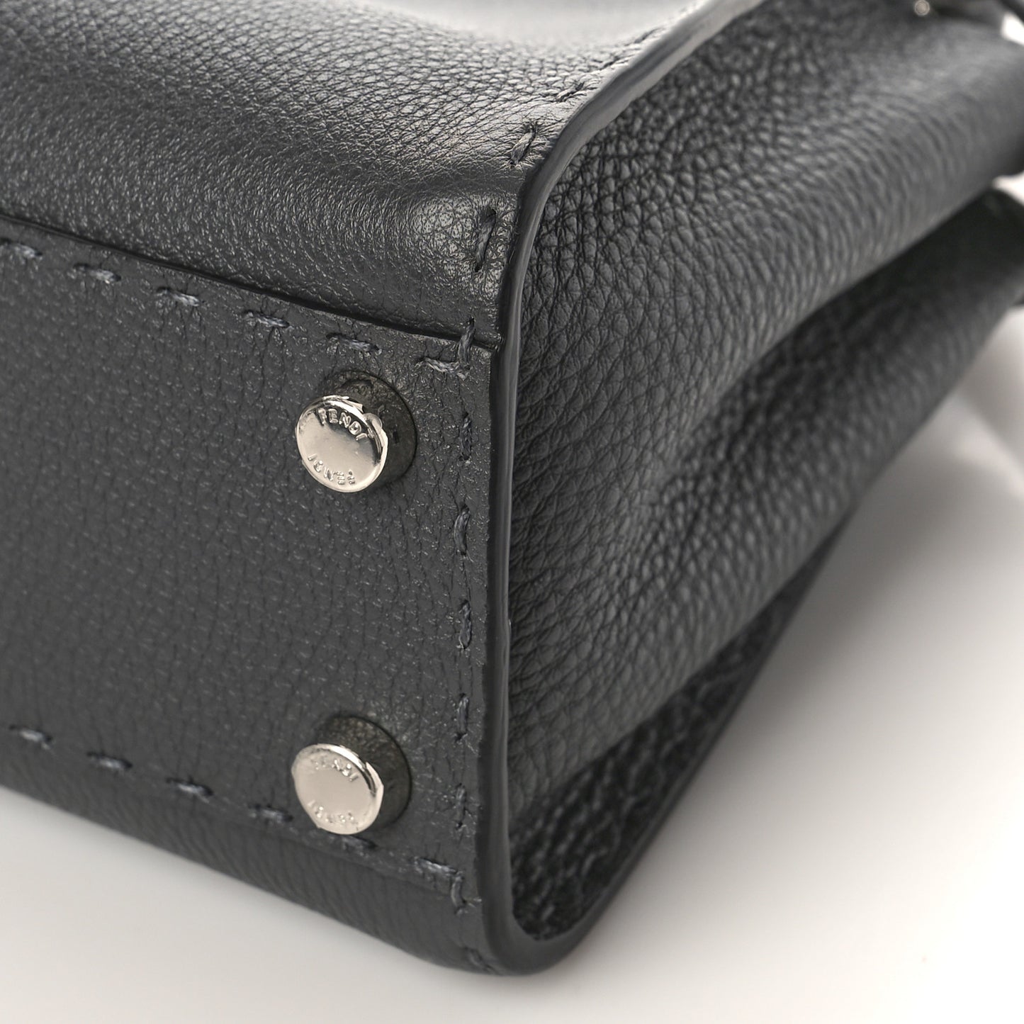 Cuoio Romano Selleria Bi-Color Mini Peekaboo Iconic Satchel Asfalto Latte