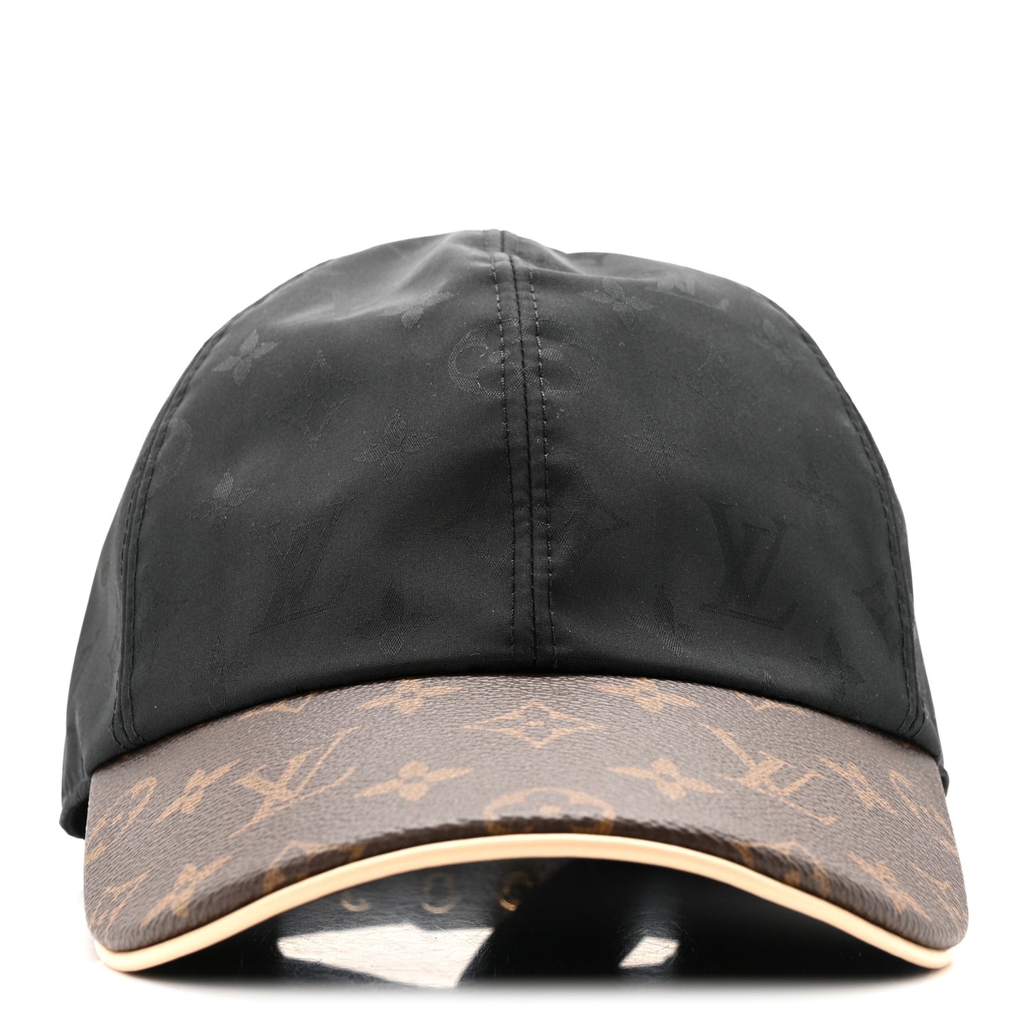 Polyester Silk Monogram LV Get Ready Cap M Black