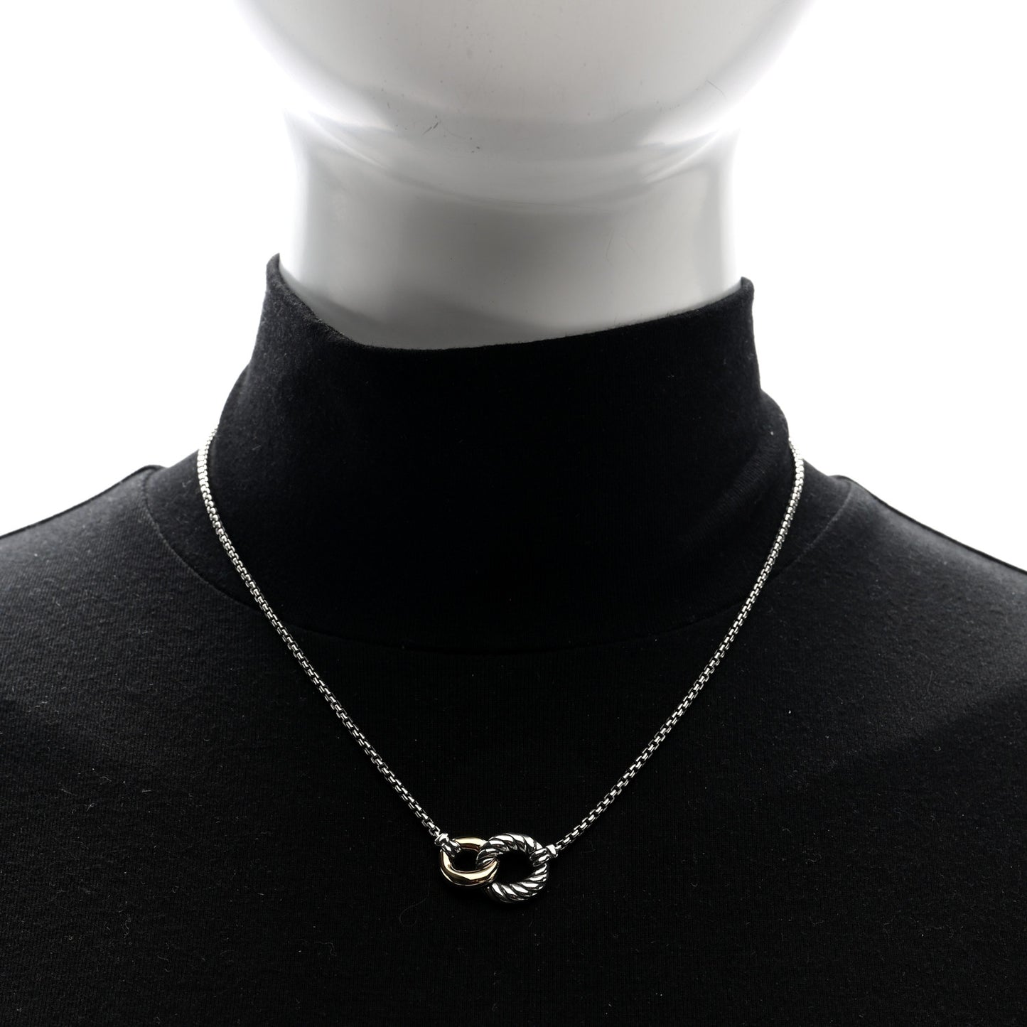 Sterling Silver 18K Yellow Gold Belmont Pendant Necklace
