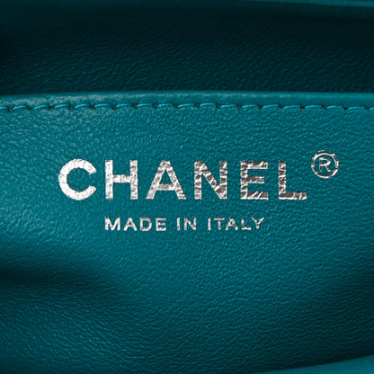 Chanel Patent Quilted Mini Square Flap Turquoise 6 of 11