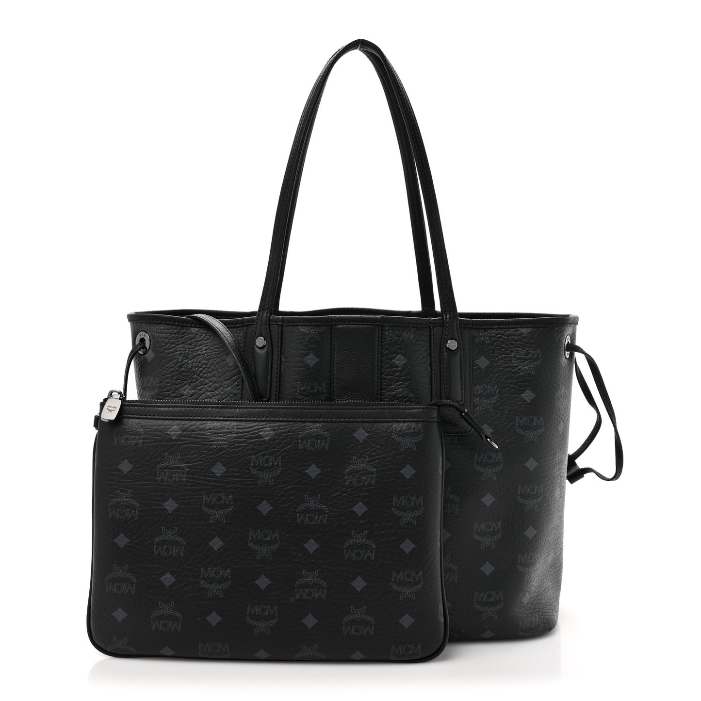 Visetos Medium Liz Reversible Shopper Tote Black