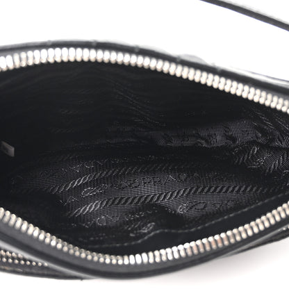 Prada Soft Calfskin Impunture Diagramme Belt Bag Black 4 of 9